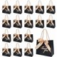 thumbnail image 1 of 24 bolsas de regalo de agradecimiento, bolsas de papel negro para regalo, bolsas de recuerdo de fiesta con estampado en caliente y cinta., 1 of 6