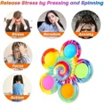 thumbnail image 3 of Divertido Tie Dye Simple Fidget Spinner dedo empuje burbuja mano Spinner para TDAH ansiedad alivio del estrés recuerdo de fiesta sensorial para niños, 3 of 6