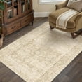 thumbnail image 3 of BERTHMEER Small Area Rugs 3'x5' for Bathroom Kitchen Bedroom Entryway Rugs Non Slip Washable Vintage Beige Carpets Oriental Dorm Office Entrance Traditional Distressed Throw Rugs, 3 of 7