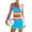 #ZZH6 Bule, variant on High Waisted Bikini Set for Women – Tummy Control 3 Piece Swimsuit with Skirt, Neon Purple, Push Up Top, Full Coverage, Size L