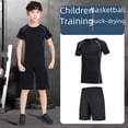 thumbnail image 3 of Mallas de entrenamiento para niños, ropa de secado rápido, ropa de primavera y otoño para niños, baloncesto, fútbol, ropa deportiva de fitness, 3 of 5
