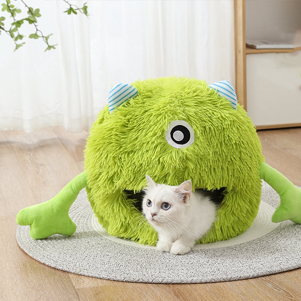 KYAIGUO Indoor Plush Cat Bed Large Covered Cat Bed Ultra Soft Cat Litter Cute Cat House for Large Cats Pet Bed for Small Dogs
