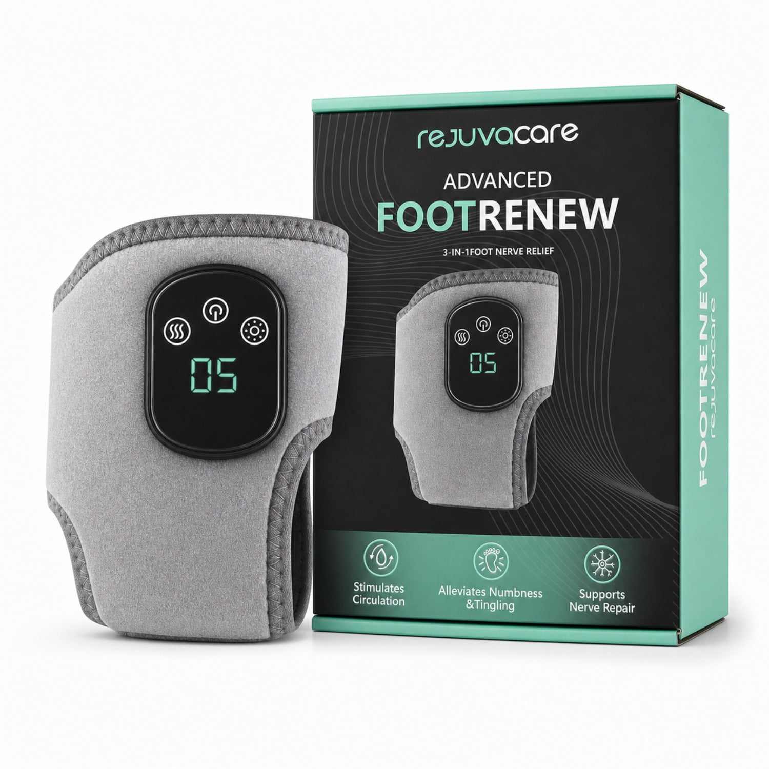 Rejuvacare Foot Renew Triple Method Massager,Footrenew Massager for Home Use for Tired Feet,Daily Comfort and Relaxation the Official 2026-Relaxation Support for Foot and Ankles-1 Piece