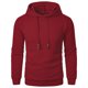 thumbnail image 2 of pstuiky camisetas de manga larga para hombre, Blusa de manga larga con capucha y cordón de color liso para hombre Tops casuales para hombres m, 2 of 5