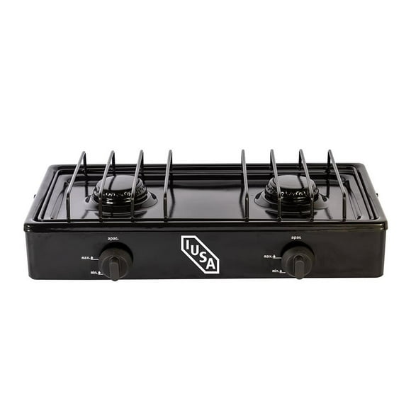 Parrilla a Gas Iusa 2 Quemadores Carper Negra