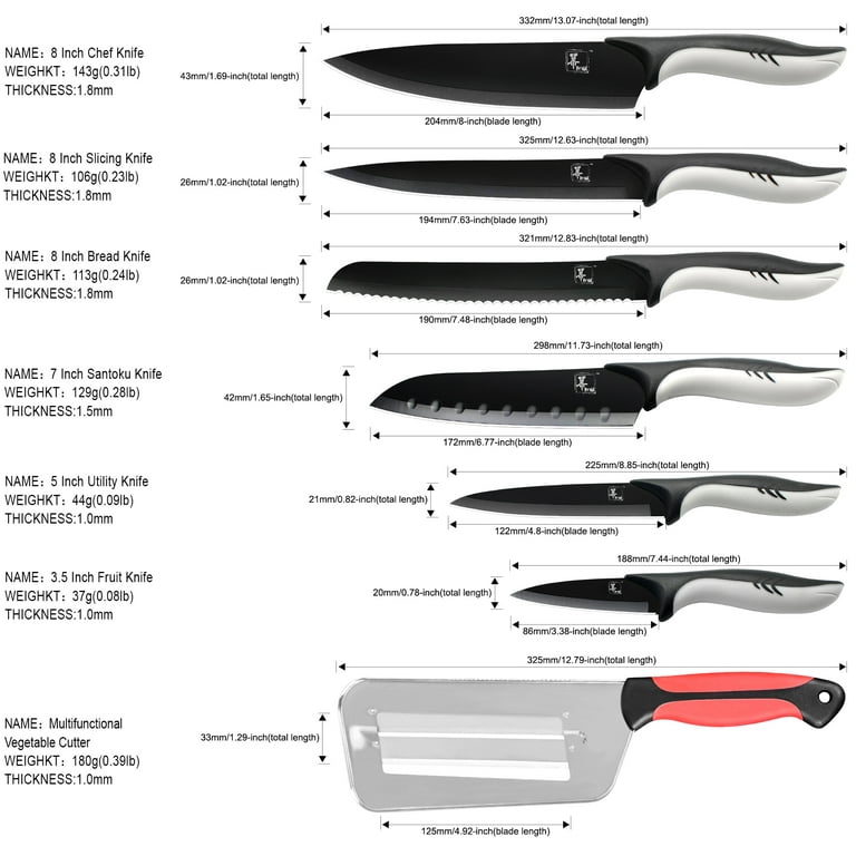 XYJ Professional Kitchen Knife Set Vein Pattern 8 7 5 3.5 Chef Kni —  CHIMIYA