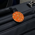thumbnail image 2 of Hamburger Cheeseburger Pattern with Fries and Bacon Round Luggage ID Tag Card Suitcase Carry-On, 2 of 7