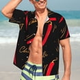 thumbnail image 5 of Lsque Hot Chili pattern Hawaiian Shirt for Men, Unisex Summer Beach Casual Short Sleeve Button Down Shirts-XX-Large, 5 of 9