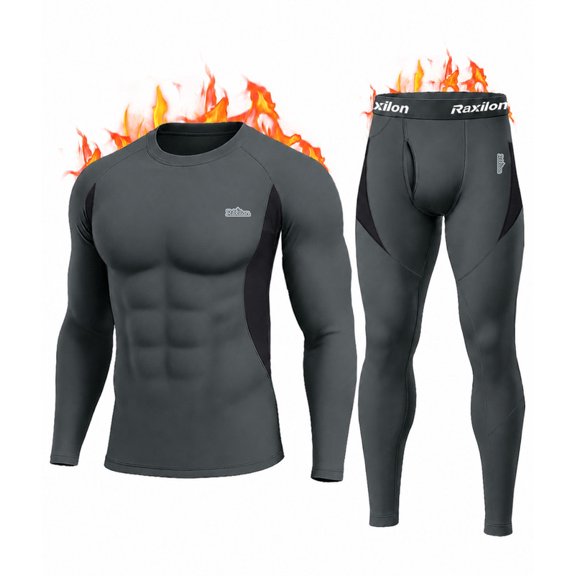 Thermal Underwear Long Johns for Men Fleece Lined Base Layer Tops and Bottoms Set Cold Weather Clothing Gear Winter Gift