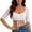 White, variant on Women's Lace Cropped Top, 3/4 Sleeve Sheer Mesh Blouse, Casual See-Through Cover Up for Summer and Beach