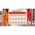 thumbnail image 6 of Women's 2 Piece Tracksuit Set Sexy Cold Shoulder Full Zip Jacket and Split Hem Jogger Pants Outfits S-2XL, 6 of 6