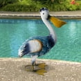 thumbnail image 4 of 18 Inch Pelican Statue Metal Yard Art, Coastal Ocean Bird Statue, Pelican Decor Outdoor Statue for Patio, Pond, Pool, and Garden Decorations, 4 of 6