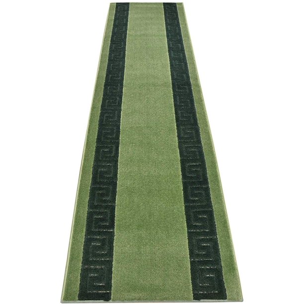 Custom Size Runner Rug Meander Greek Key Design Cut to Size Rug Runner