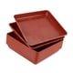 thumbnail image 2 of 10 posavasos para plantas, cuencos para plantas, bandeja de drenaje cuadrada liviana para macetas. Rojo, 2 of 9