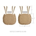 thumbnail image 2 of VHC Brands Chair Pad 16.5x18, Cotton Dining Room, Kitchen Chair Pads, Seat Cushion with Ties, Tucked, Burlap Natural Collection, Rectangle 16.5x18, Natural, 2 of 4