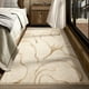 thumbnail image 3 of Alfombra marrón resistente a la suciedad con diseño floral para sala de estar, dormitorio, alfombras antideslizantes para el frente de la cama, alfombras europeas suaves y esponjosas para sala de estu, 3 of 5