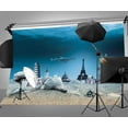 thumbnail image 2 of ABPHOTO Polyester 7x5ft Amazing Undersea View Backdrop Famous European Style Landscapes Photography Background, 2 of 5