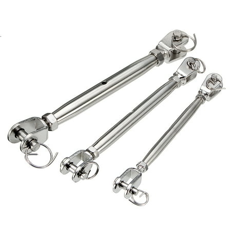 

SENRISE Stainless Steel Turnbuckle for Adjusting Tension Ropes Cables and Lines Silver Size M5-M16