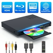 Blu Ray Player for TV 1080P Blue Ray DVD Players with Remote Support All DVDs and Region A1 Blu-Rays