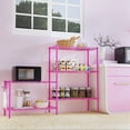 thumbnail image 2 of Ktaxon 5 Tier Layer 59"x21"x11.5" Storage Rack, Wire Shelving Adjustable Steel Storage Rack Organizer Kitchen, Barbie Pink, 2 of 21