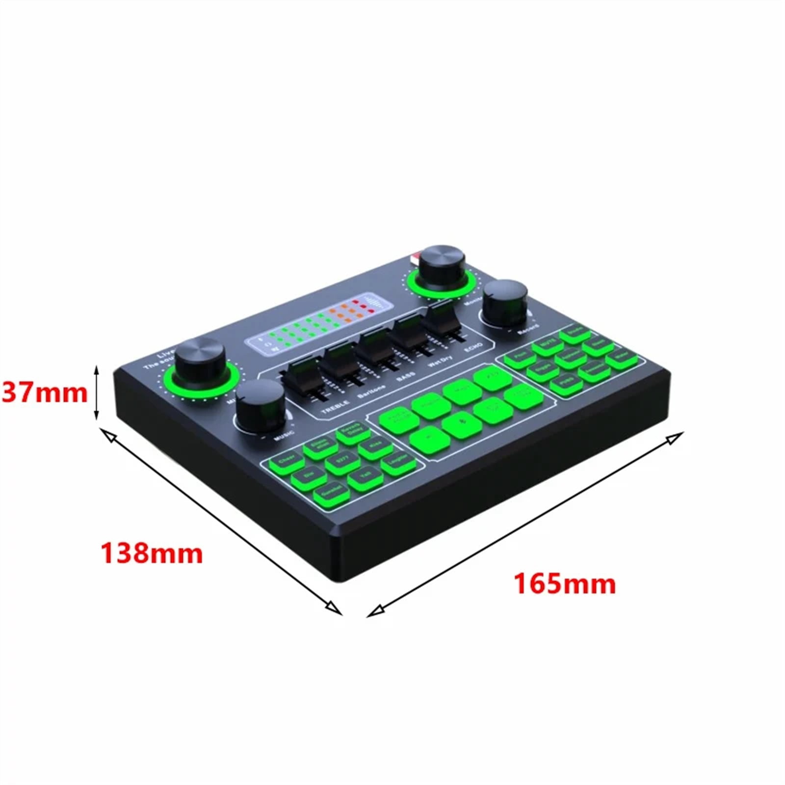 HD V9SJ Sound Card Live Sound Cards External Au-dio Mixer For Broadcast Recording Home KTV Game Music Singing PC Phone ,Easy to Operate
