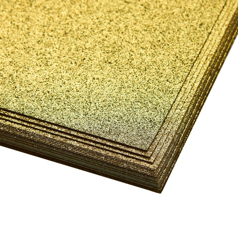 24-Pack Gold Glitter Cardstock DIY Craft Decorative Paper Scrapbooking 8 x  12, PACK - Foods Co.