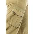 thumbnail image 4 of X RAY JEANS Mens Belted 18" Inseam Below Knee Long Cargo Shorts, New Khaki, 30, 4 of 5