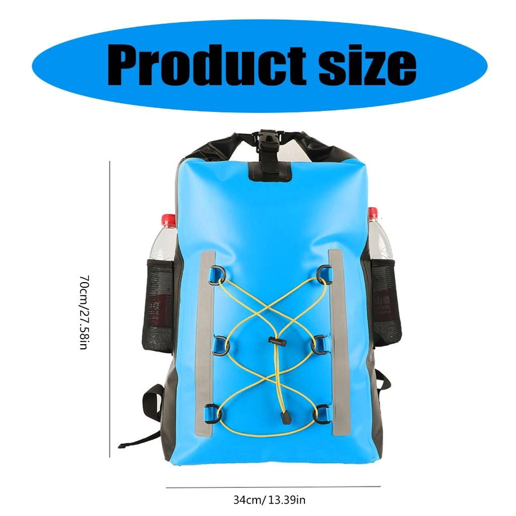 Yihuala Dry Bag Water Light Weight Dry Backpack Large Dry Bag Backpack 30L with Meshes Pocket Adjustable Strap Dry Bag