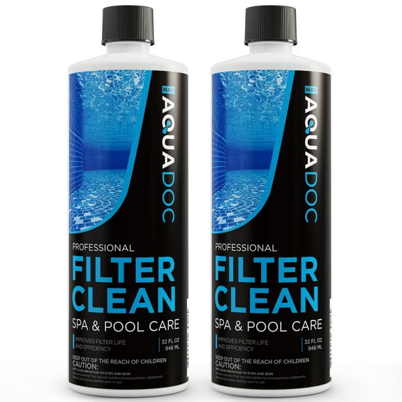 MAV AquaDoc Hot Tub Filter Cleaner Soak Solution and Spa Filter Cleaner Soak. Best Spa Filter Cleaning Solution for HotTub Cartridges. Easy to Use Spa Cartridge Cleaner. Enjoy Your Leisure Time 32oz