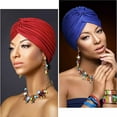 thumbnail image 5 of CXHEGBEJ Stretch Turbans Cap for Women Twisted Pleated Headwraps Head Beanies Hair Covers Chemo Head Coverings Sleeping Head Accessories Grey, 5 of 5