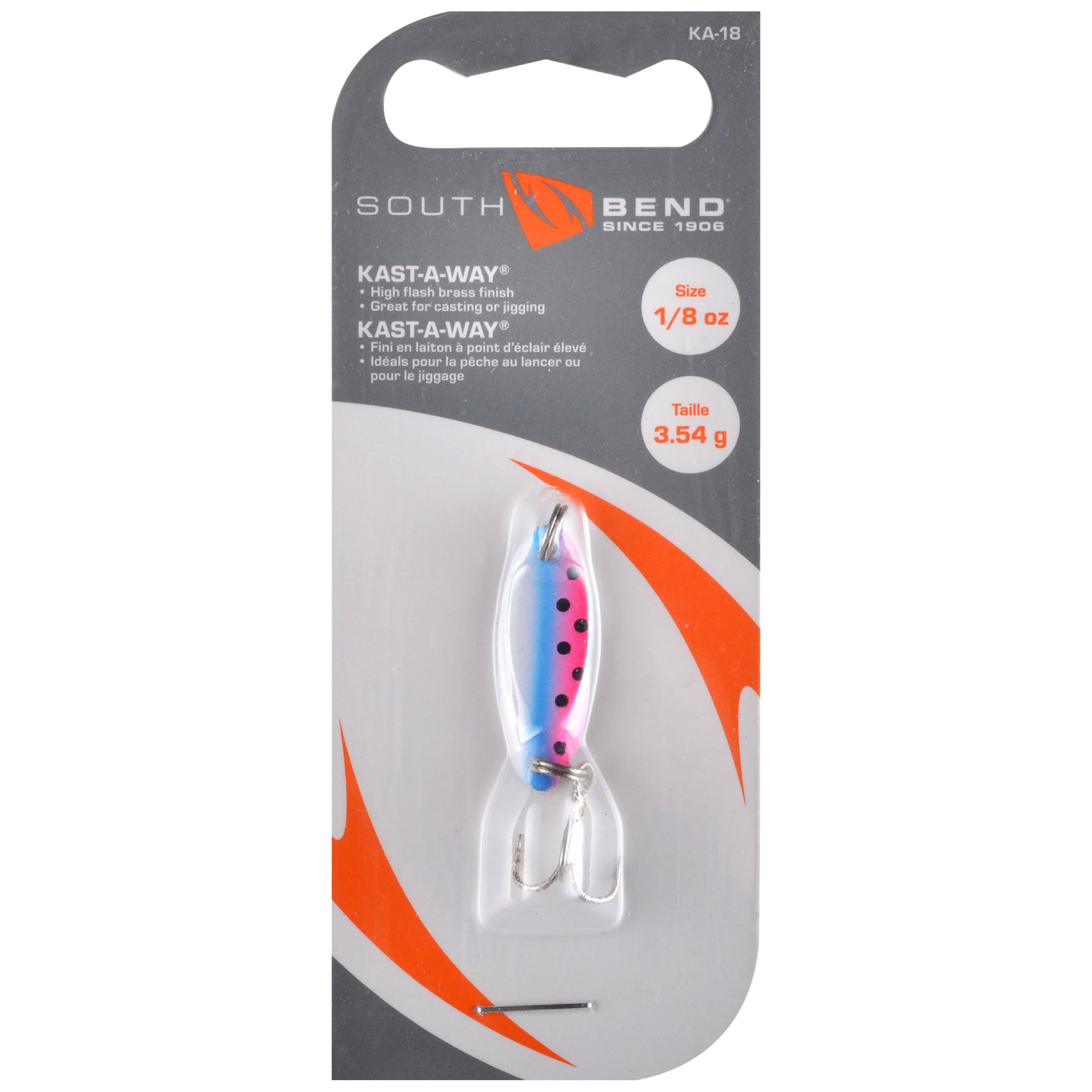 South Bend Kast-A-Way 1/8 oz. Rainbow Trout, Fishing Spoons
