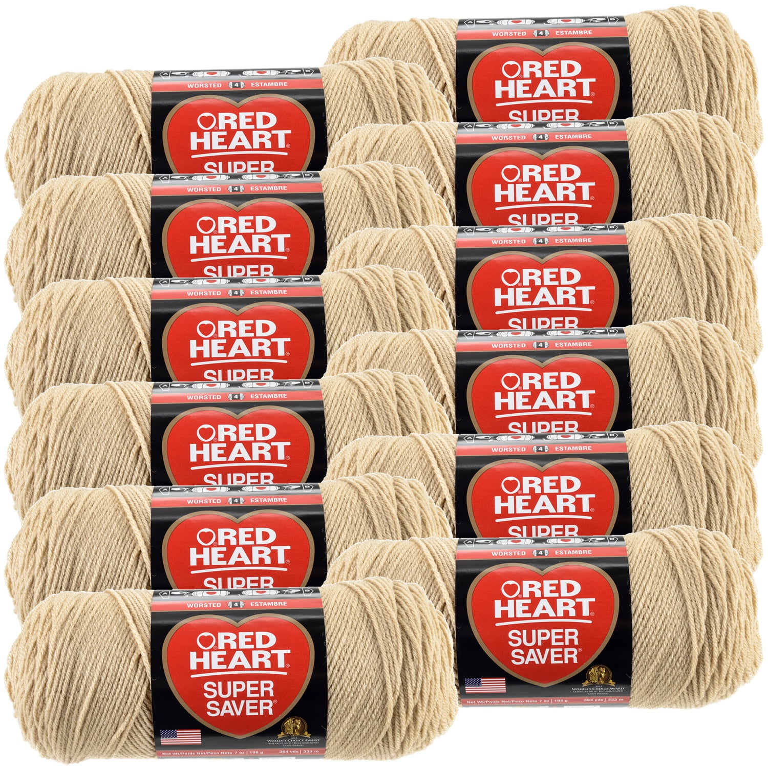Red Heart Super Saver Yarn 12/PkBuff