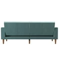 Mr. Kate Stella Vintage Convertible Sofa Bed Futon, Teal Velvet