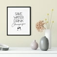thumbnail image 3 of Designs ByLITA Save Water Drink Champagne 5 x 7 UNFRAMED Print Kitchen Bar Wall Art, 3 of 3