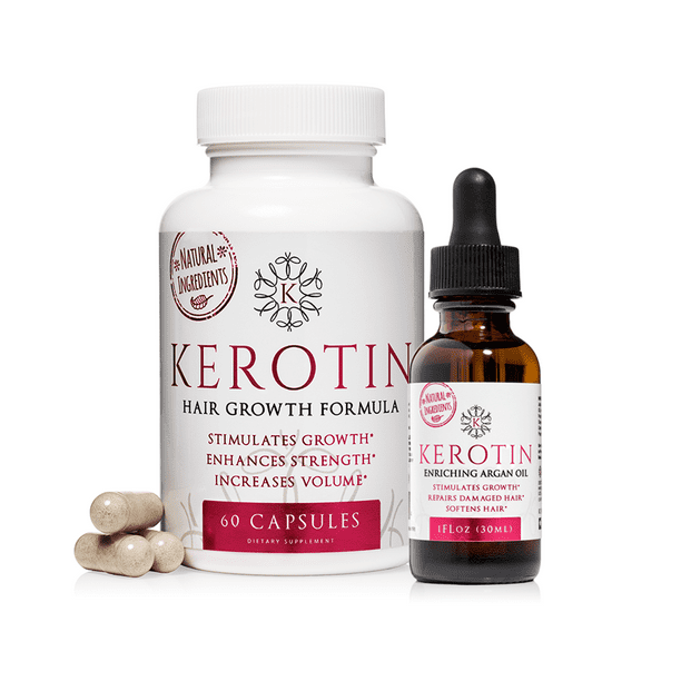 Kerotin Hair Growth Vitamins + Kerotin Enriching Argan Oil ...