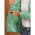 thumbnail image 6 of INSPIRE CHIC Women's Hooded Long Sleeves Zip Up Lightweight Packable Puffer Jacket, 6 of 6