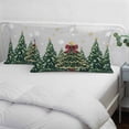 thumbnail image 3 of Grey Christmas Pillow Covers, Linen Long Throw Pillow Case, Snowflake Xmas Christmas Tree Holiday Pillow Protector Decorative Cushion Cover for Living Room/Bedroom 12" x 20", 3 of 8