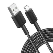 Anker Braided USB-A to USB-C Cable, 10 ft, Black