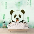 thumbnail image 2 of IDEA4WALL 4pcs Watercolor Panda Peel and Stick Wallpaper Removable Wall Murals Large Wall Stickers for Home Decoration, 66"x24", 2 of 5