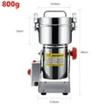 thumbnail image 5 of Electric Grain Mill Grinder 800g 2400W 110V Spice Herb Grinder Stainless Steel for Kitchen Home and Commercial, 5 of 10