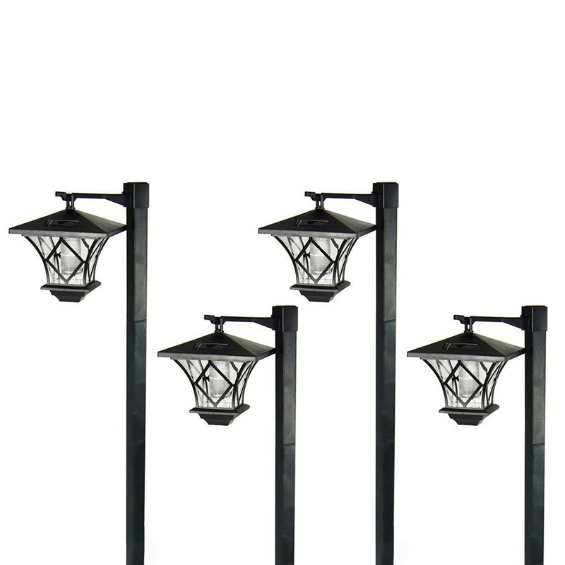 4pcs 1.5M LED Solar Powered Garden Lamp Post Lamppost Lantern Light