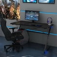 thumbnail image 4 of Gymax 43.5 inch Gaming Desk Z Shape Office PC Computer Desk Gamer Tables w/ LED Lights, 4 of 10