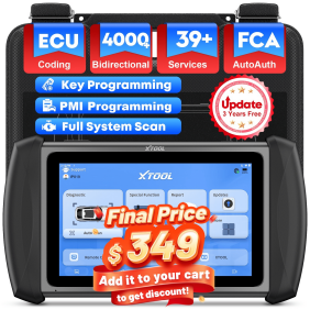 XTOOL IP819 V2.0 Bidirectional Scan Tool AI-Assisted OBD2 Scanner Diagnostics Tool with 39  Services, Full System, FCA, 3-Year Free Update