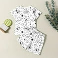 thumbnail image 4 of Icvfdpl Tenues pour Adolescentes, Ensemble de Pyjama à Manches Courtes et Shorts Peints à la Main pour Enfants, Confortable, 4-5 Ans, 4 of 4