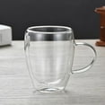 thumbnail image 7 of Lolynie Double-Wall Glass Cups With Handle - Insulated Hot Cold Beverage Mug For Coffee Tea, Shatterproof Crystal Clear Tumbler For Home Office, 7 of 7