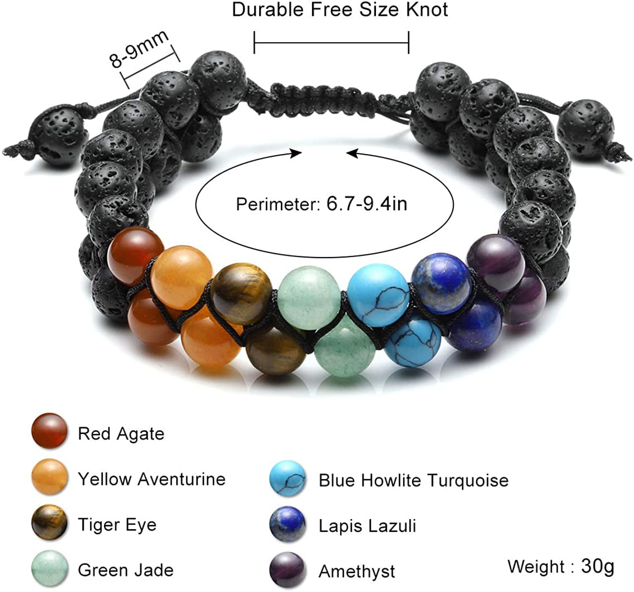 Stress Anxiety Relief Mens Healing Crystal Reiki Olive Wood Bracelet –  Spiritual Diva Jewelry
