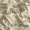 thumbnail image 5 of Move Over Khaki Bedding Sets Taupe Duvet Cover Set Twin Three Layer Pom Poms Pattern Soft Washed Microfiber No Filling, 5 of 8