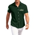 thumbnail image 4 of Men's Casual Short-Sleeve Shirt Dark Green 5XL, 4 of 7