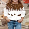 thumbnail image 7 of Boys Girls Christmas Sweatshirt Long Sleeve Crewneck Casual Santa Claus and Reindeer Print Pullover Sweatshirts 1-12 Years, 7 of 7
