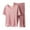 Pink, variant on Chbgutlmr 2 Piece Summer Outfits for Women Round Neck Tshirts Split Side Straight Leg Pants Casual Comfy Sets